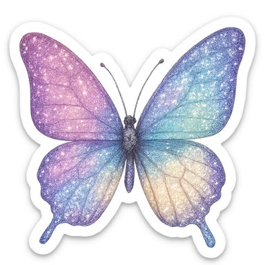 sparkly butterfly sticker