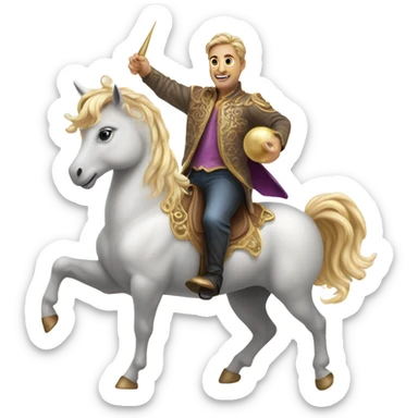 me riding a unicorn sticker