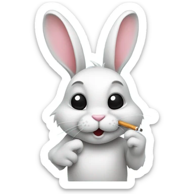 smoking bunny sticker