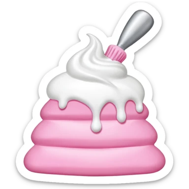 pink piping bag sticker