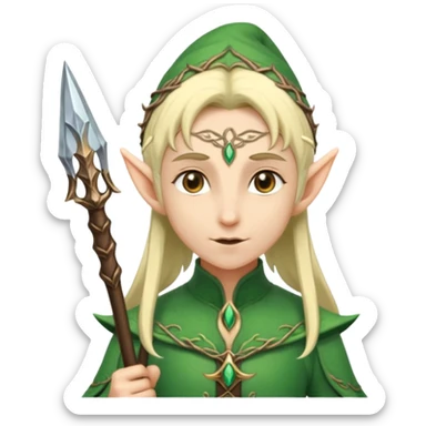 elves with staff sticker