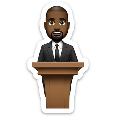 kanye west as a politician sticker