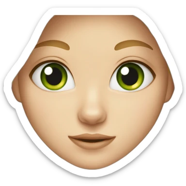 Cat female with long blonde hair an green eyes sticker