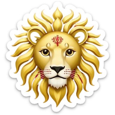 Sun and lion flag of Iran sticker