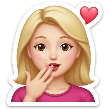 Blow a kiss sticker
