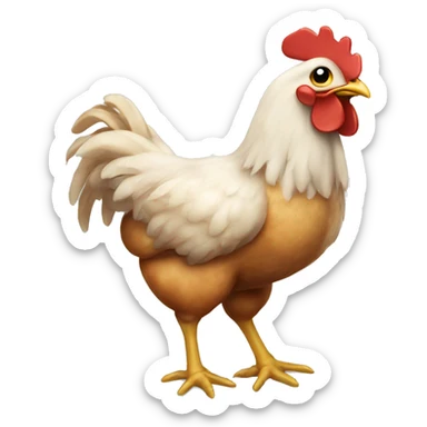 chicken with muscles  sticker