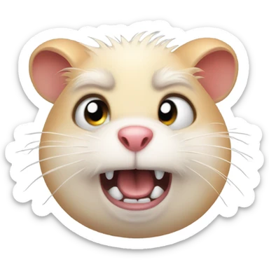 An angry hamster sticker