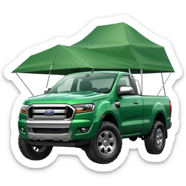 Green Ford Ranger Pick Up truck sticker
