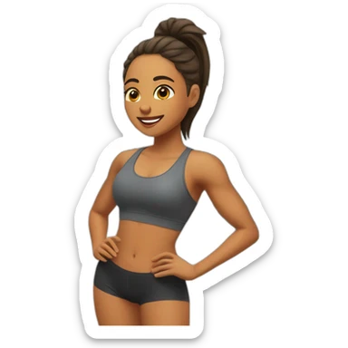 chica en el gimnasio  sticker