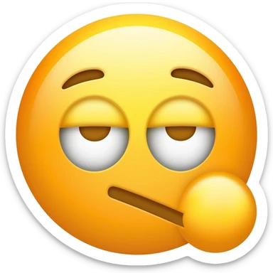 Emoji qui regarde croche sticker