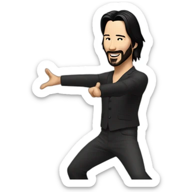 dancing keanu reeves sticker
