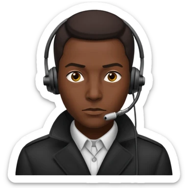 Spy with earpiece sticker