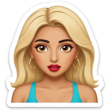 Huda from Love Island crashout face emoji sticker