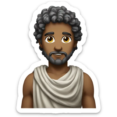 A Young greek Stone God sticker