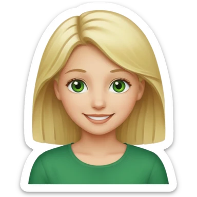 Girl blonde Green eyes sticker