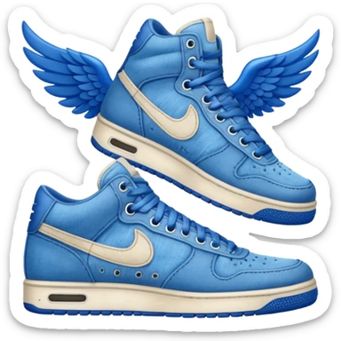 blue wing sneakers sticker