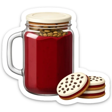 Haz un tarro de galletas Red Velvet con pepitas de chocolate blanco sticker