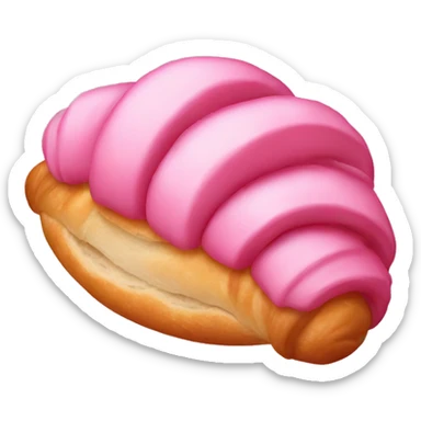 Pink croissant  sticker
