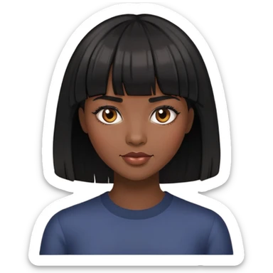 zumbi mulher com cabelo preto e franja sticker