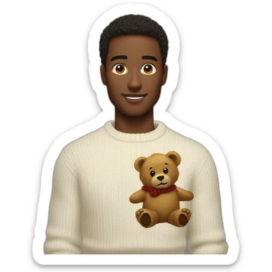 man with a ralph lauren bear sweater sticker
