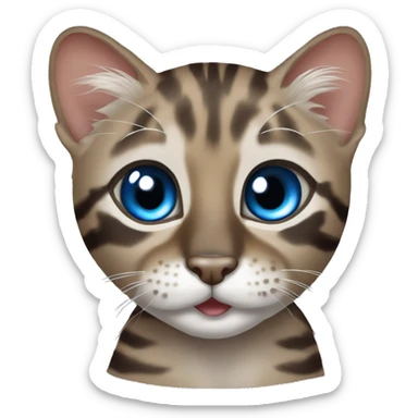 Mink bengal with Blue eyes  sticker