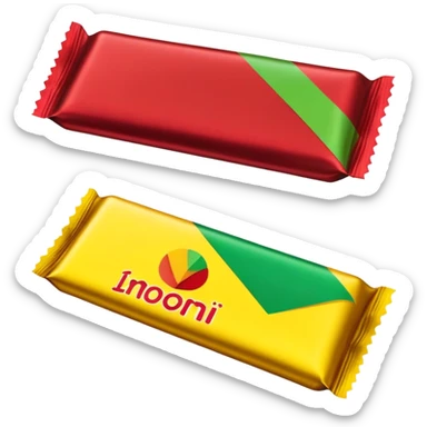 Rød-gul-grønn KVIKK LUNSJ bar sticker