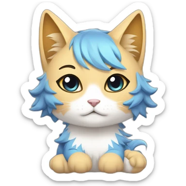 thunder Neko girl sticker