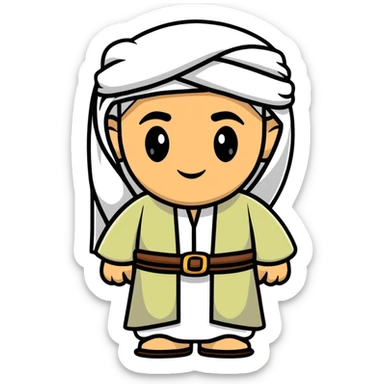 Saudi man wearing traditional clothing sticker