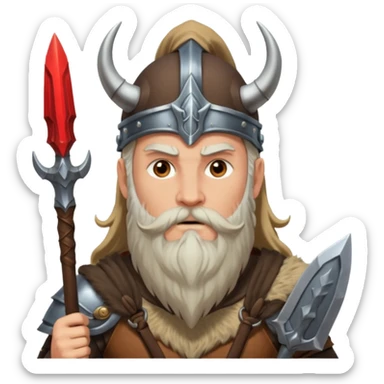 odin with Gungnir spear sticker