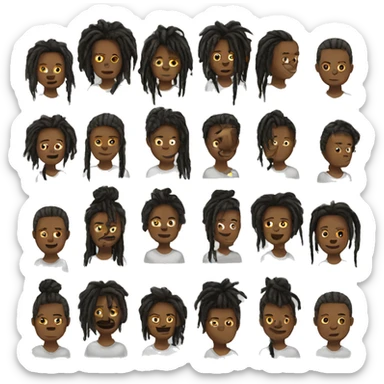 Wednesday, dreadlocks hairstyle sticker