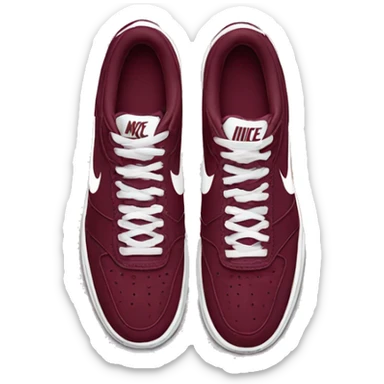 realistic nike sneakers burgundy sticker