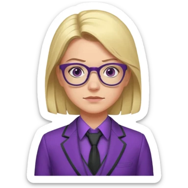 female Hawkeye  Clint Barton with glasses 
 sticker