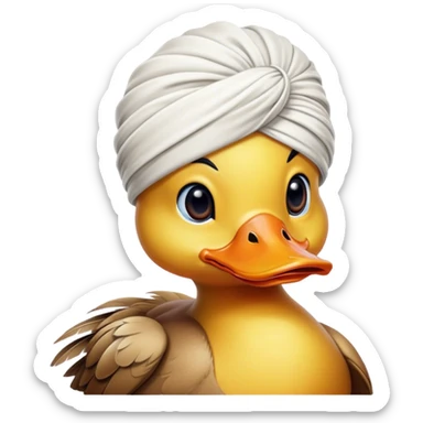 duck wearing turban sticker