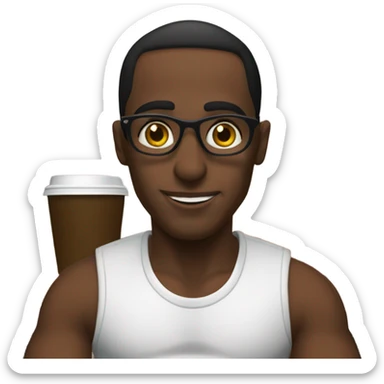 Diddy at a coffee shop named fairouz  sticker