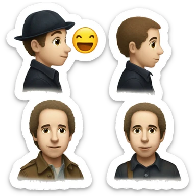 Young Paul Simon as shown on the French Wikipedia page of Simon and Garfunkel  sticker