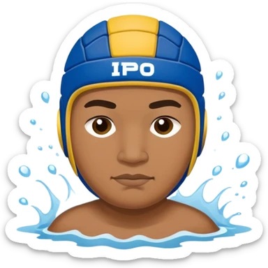 short fat filipino dark skinned water polo player sticker