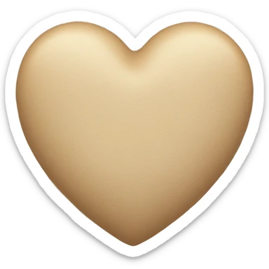 Beige Heart  sticker