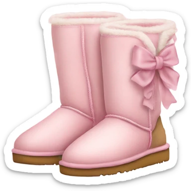 light pink uggs with bow sticker