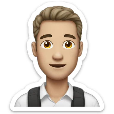 white man with vitiligo sticker