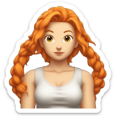 dragon-ball femme cheveux roux sticker