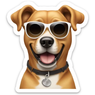 Dog with sunglasses doing the griddy sticker