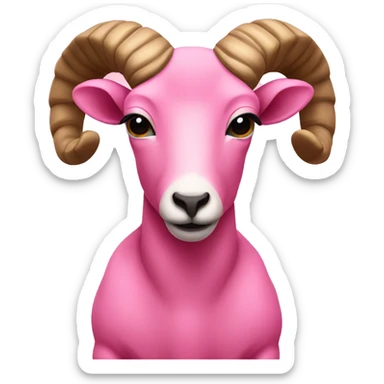 Pink aries zodiac sign symbol sticker