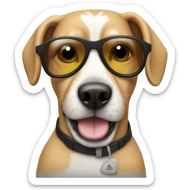 Dog with sunglasses sticker