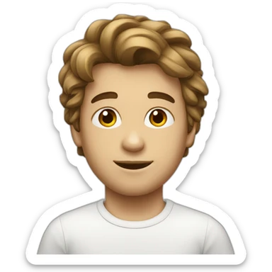 garçon blanc aux cheveux brun sticker