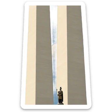 Moroni on top of Washington monument  sticker