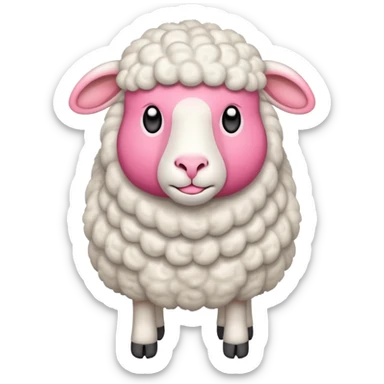 High resolution of A  full body sheep sticker