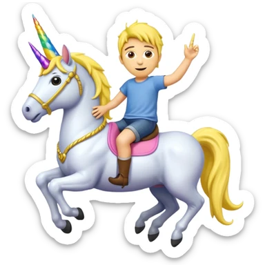 Bob the minion on a unicorn sticker