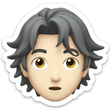 Teenage Satoru Gojo in shoked sticker