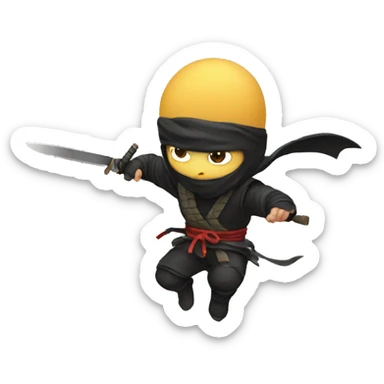 small old rogue ninja start flying sticker