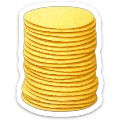 Stack of corn tortillas sticker